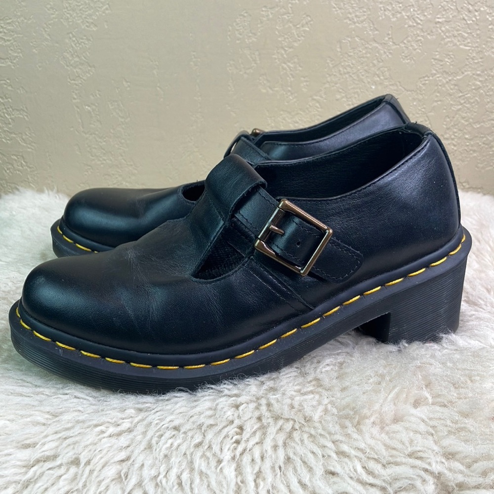 Dr Martens Sophia Mary Jane Black Leather Shoes